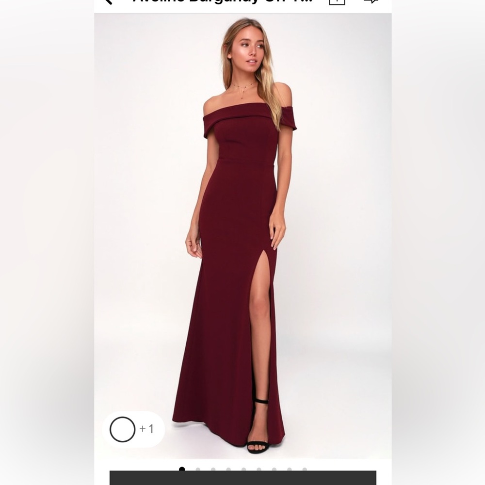 Lulus red off the shoulder gown